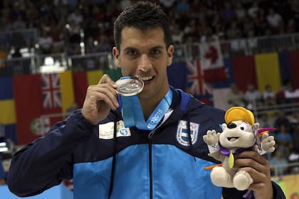La alegría de Grabich, tras ganar la medalla de plata