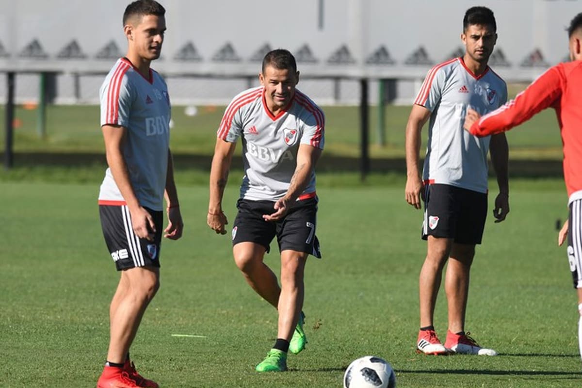 La alegría de River en Ezeiza, tras el triunfo ante Boca