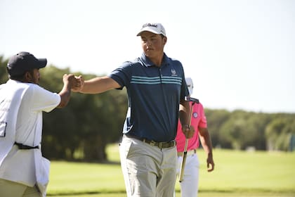 La alianza de Gallegos junto con su caddie, para una gran ronda final de 67 golpes