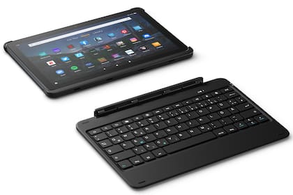 La Amazon Fire HD 10 se vende en un combo con funda y teclado Bluetooth