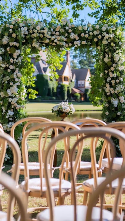 La ambientación de ensueño del casamiento de Tagliafico y Calvagni