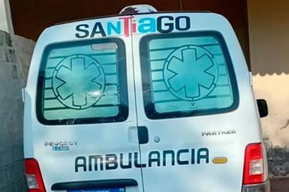 La ambulancia, en el albergue transitorio