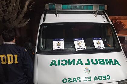 La ambulancia utilizada para distribuir distintos tipos de drogas