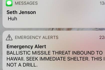 La amenaza del misil recibida en los celulares