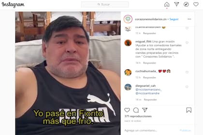 La angustia de Diego Maradona, en el video que hizo para Corazones Solidarios