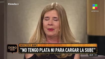 La angustia de Mercedes Ninci por sus problemas económicos: “No tengo plata ni para cargar la SUBE”.