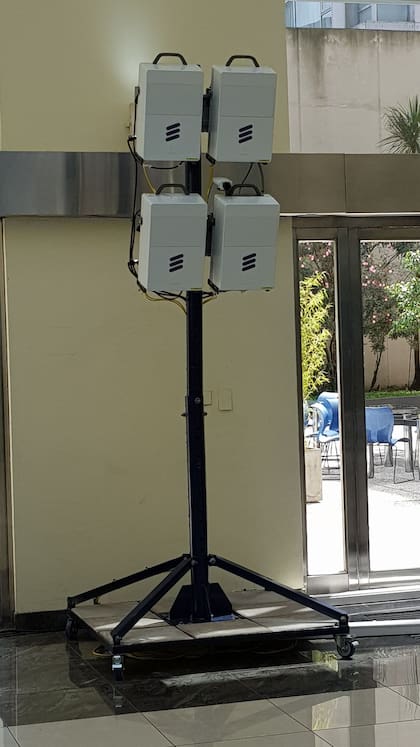 La antena transmisora con la que hicieron la prueba de 5G