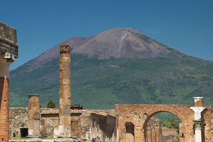 La antigua ciudad romana quedó bajo las cenizas del volcán Vesubio