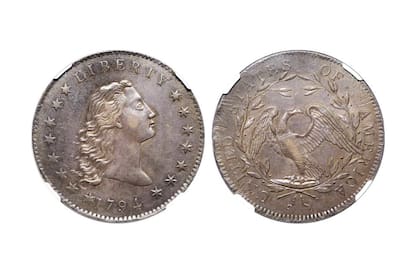 La antigua moneda de un dólar de 1794 es una de las más codiciadas por los coleccionistas