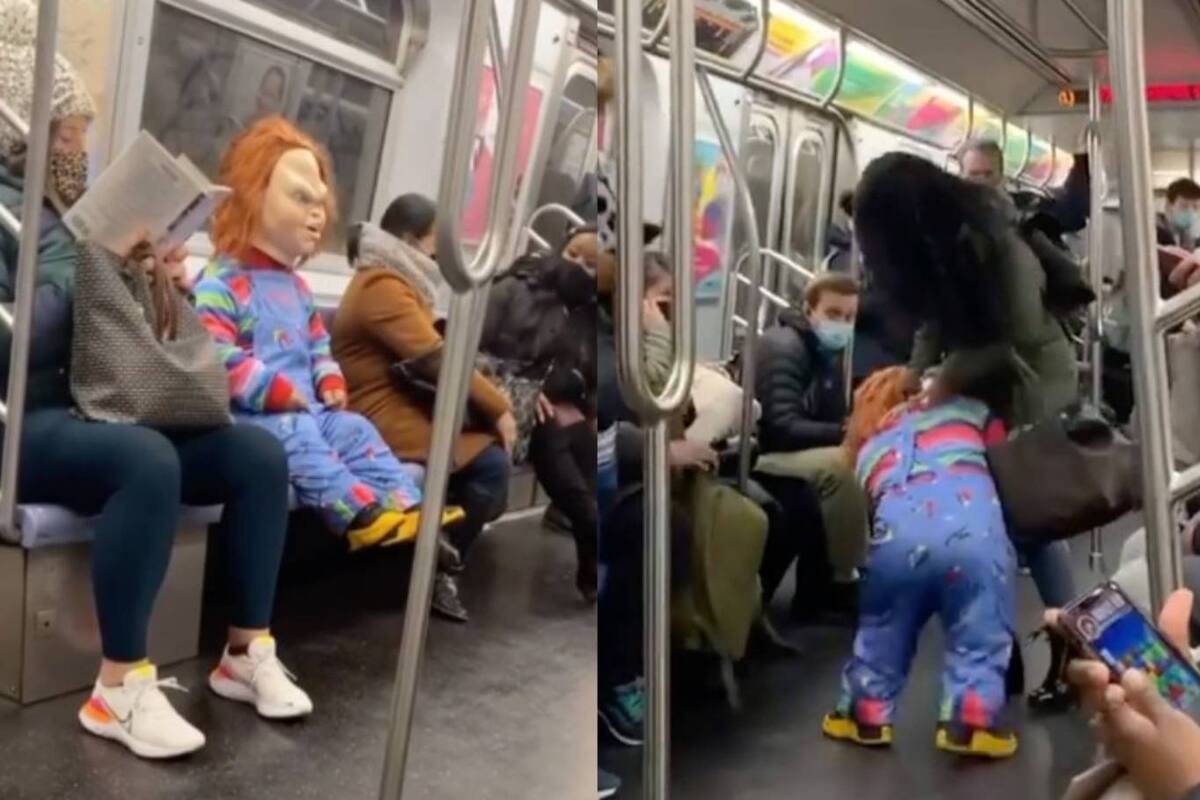 La aparición del famoso muñeco de terror en la línea de metro neoyorquina fue parte de un "experimento social" para ver cómo reaccionaba la gente al presenciar la agresión
