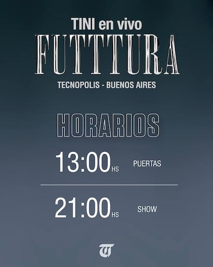 La apertura de puertas será a las 13:00 horas, con el show comenzando a las 21:00 (Foto: Instagram @latriplete____)