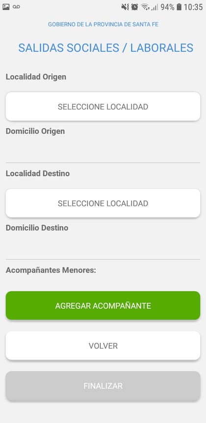 La Aplicación Covid-19 Provincia de Santa Fé sólo está disponible para Android.