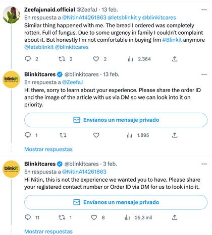 La aplicación de inmediato reaccionó en los comentarios del posteo