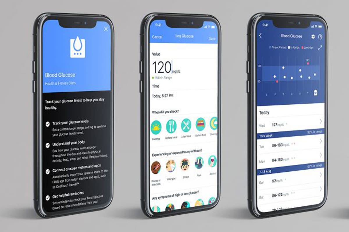 La aplicación ya permite llevar un registro manual del nivel de glucosa en sangre y también es compatible con diversos dispositivos de medición