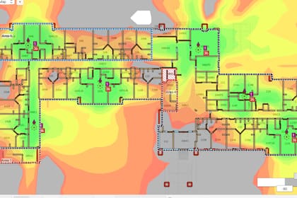 La app ofrece un mapa de calor para conocer el alcance del WiFi(Captura)