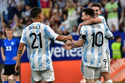 La Argentina jugó su último amistoso ante Estonia, en junio, y venció 5 a 0 con todos los goles de Lionel Messi