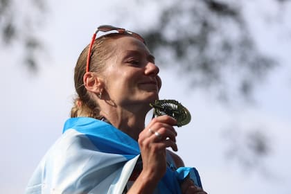 La argentina Kiara Minietti, otra de las competidoras destacadas en la maratón de Buenos Aires