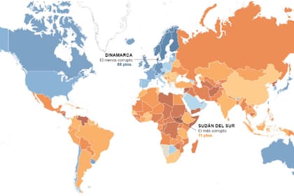 La Argentina no alcanzó la media mundial en el ranking de transparencia