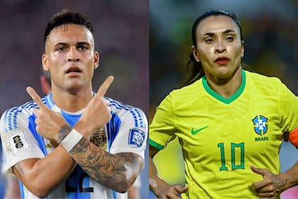 La Argentina y Brasil serán los únicos países latinoamericanos representados en la ceremonia del Balón de Oro 2025 (Instagram/@lautaromartinez) (Instagram/@martavsilva10)
