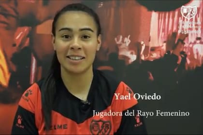 La argentina Yael Oviendo respondió algunas preguntas a su llegada al Rayo Vallecano femenino