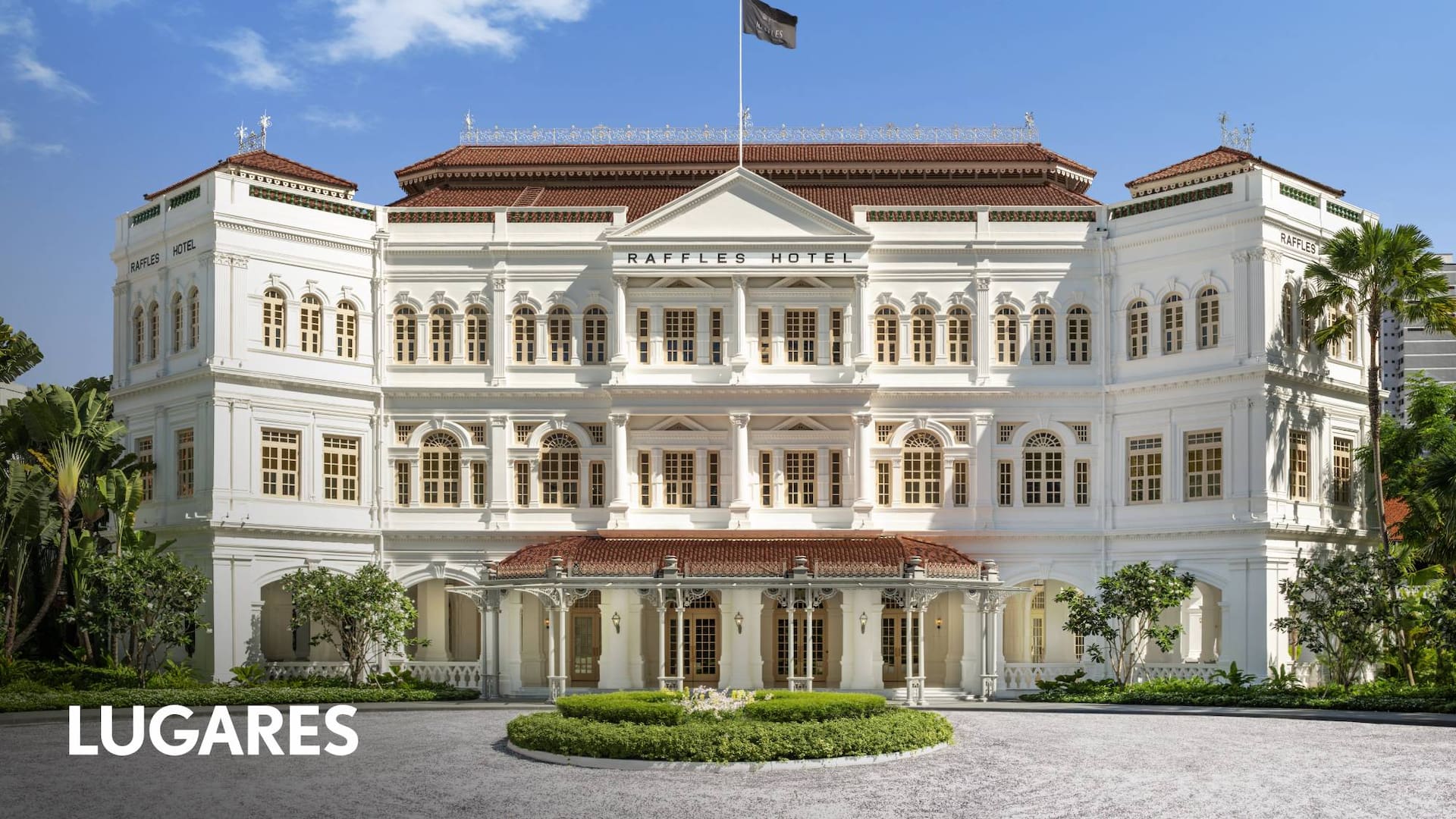 La arquitectura victoriana colonial del Raffles Hotel de Singapur data de 1899.
