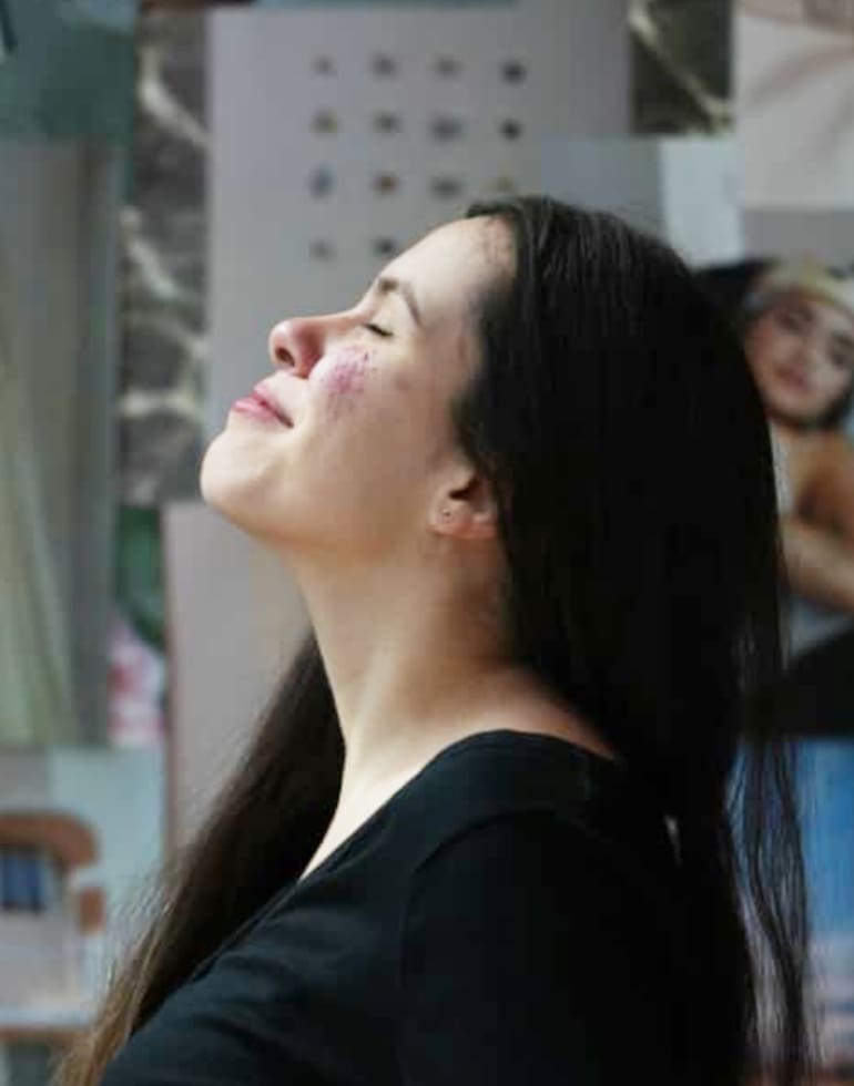 La artista, Amanda Rodríguez.