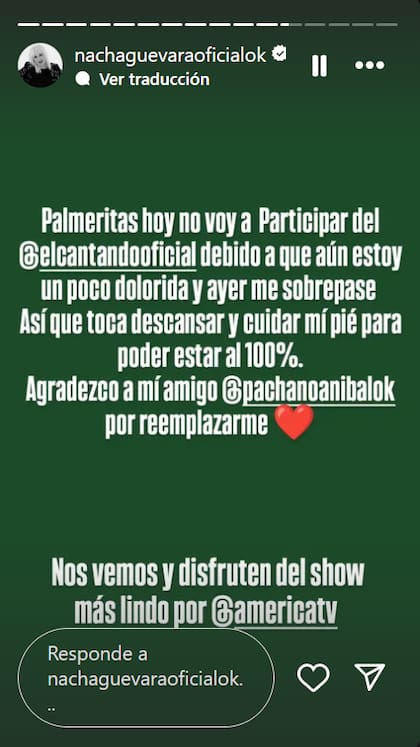 La artista anunció en sus redes que no estaría presente en el ciclo conducido por Florencia Peña