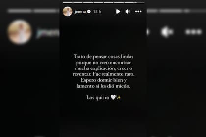 La artista compartió su experiencia y pidió disculpas (Captura Instagram @jmena)