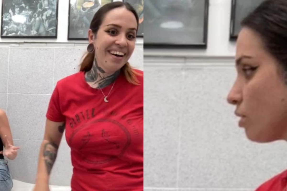 La artista, de nombre artístico 'La Tuerta', también es tiktoker (Foto: Tiktok: @movidasdelpiercing - capturas de pantalla)