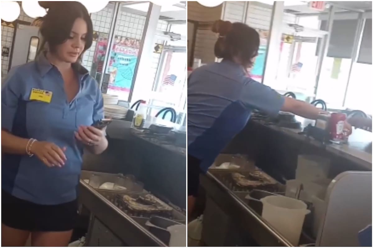 La artista sorprendió a todos en un local de café