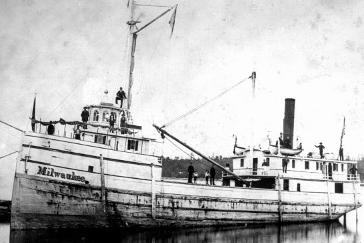 La Asociación de Investigación de Naufragios de Michigan (MSRA) encontró los restos del barco de vapor Milwaukee, notablemente intacto, que se hundió en 1886 luego de ser embestido por otra nave