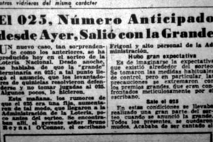 El diario Crítica alertó sobre lo turbio de la maniobra al día siguiente del sorteo