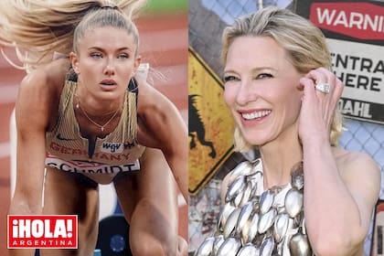 La atleta y modelo Alica Schmidt y la actriz Cate Blanchett lucieron espléndidas frente a los flashes.