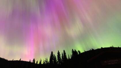 La aurora boreal se vio en Manning Park, Columbia Británica, Canadá