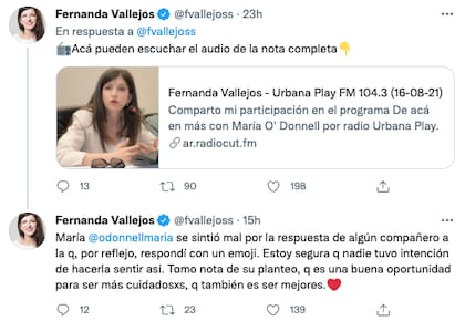 La autocrítica de Vallejos tras su cruce con O'Donnell
