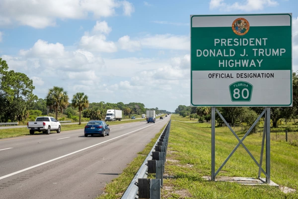 La autopista nombrada en honor al presidente Donald Trump recorre unos 200 kilómetros