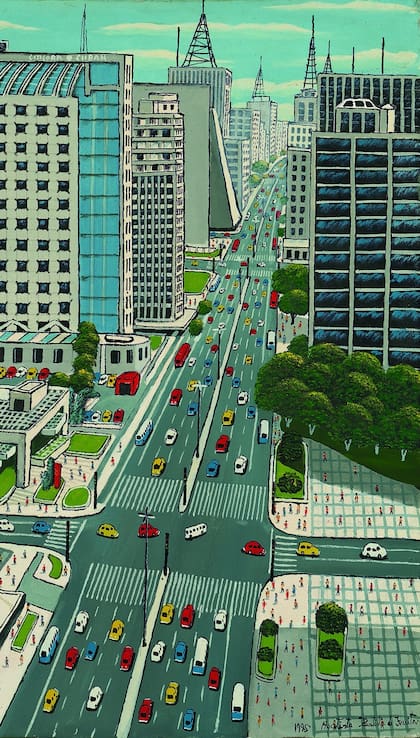 La Avenida Paulista, según Agostinho Batista de Freitas, en 1955, parte de una gran muestra temática en el MASP