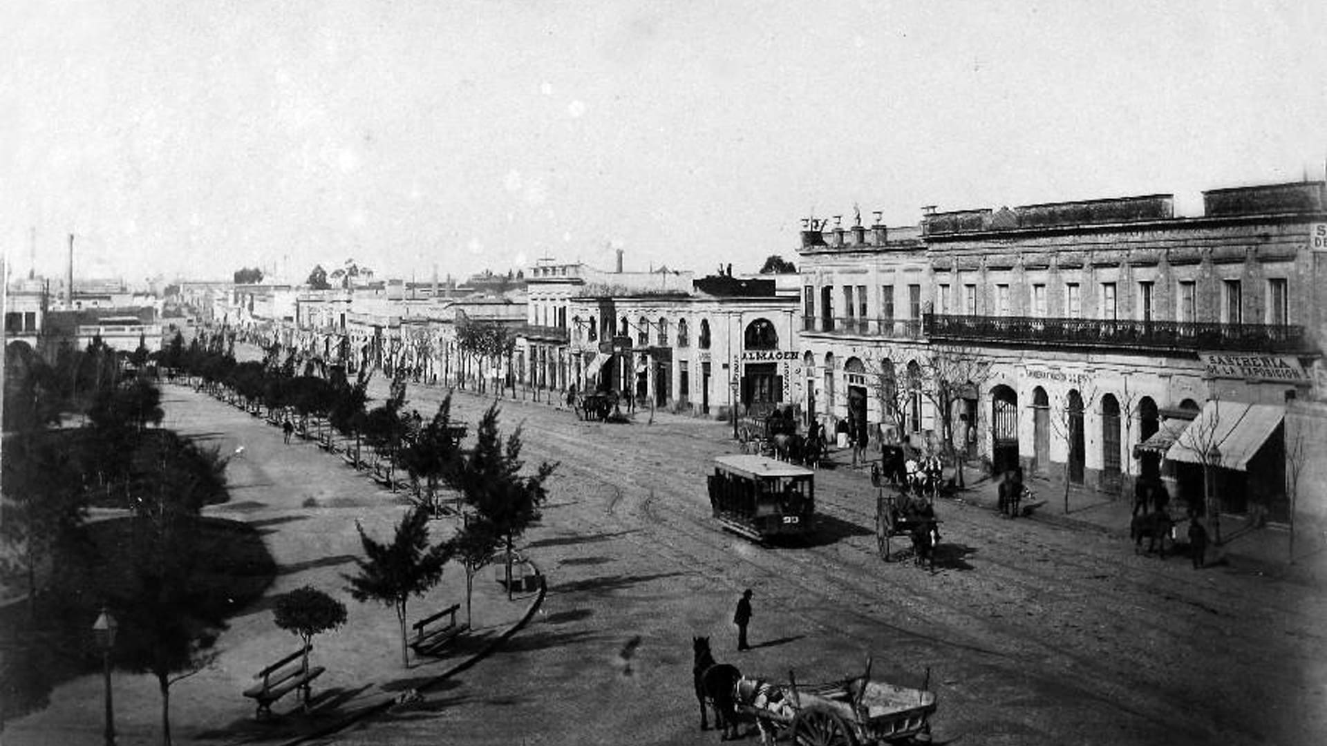 Buenos Aires en 1880, la época en que el autor empezó a imaginar la ciudad en 2080