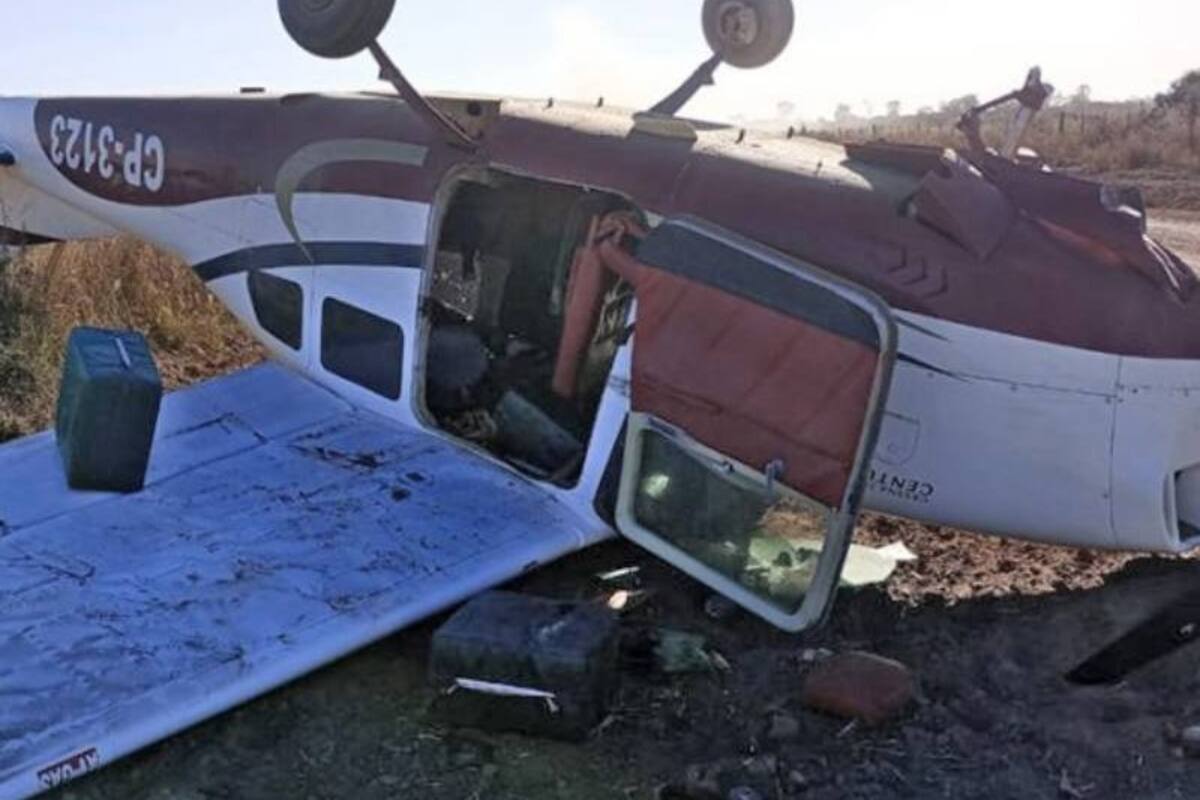La avioneta narco estrellada en el Chaco