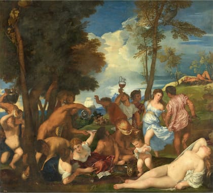 La bacanal de los andrios, de Tiziano