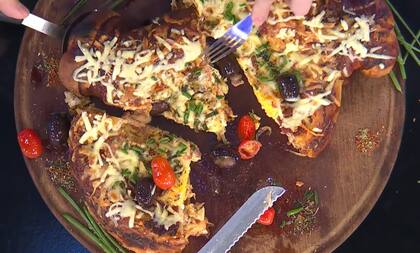 "La Balsa", la extraña pizza que llevaron al programa de Guido Kaczka