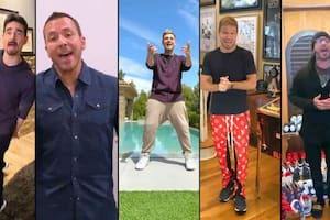 La banda cantó un tema desde sus casas. Fuente: Instagram.