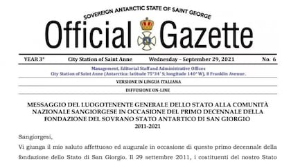 La banda creó el Estado Teocrático Antártico de San Giorgio y estafó a más de 700 personas.