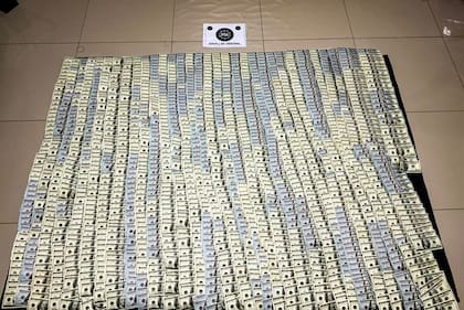 El dinero secuestrado en los allanamientos