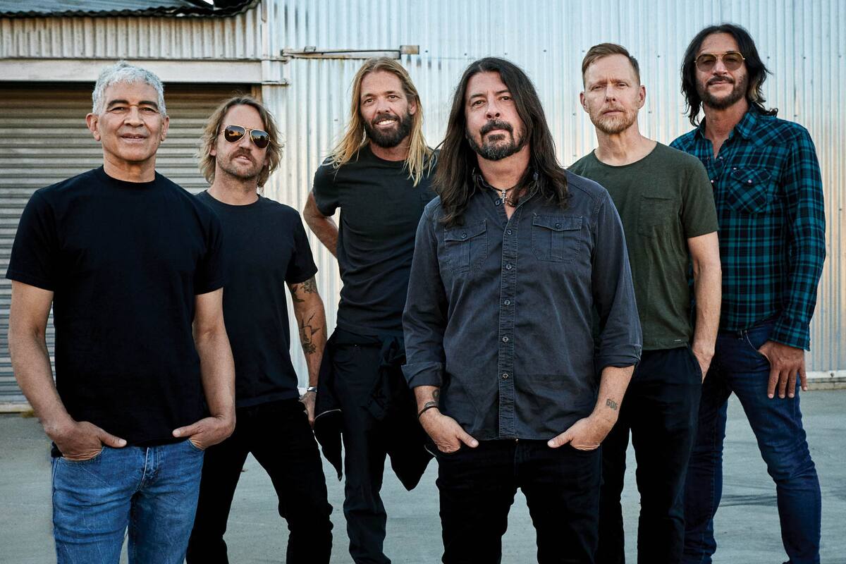 La banda Foo Fighters en completo, fotografiados en noviembre de 2020