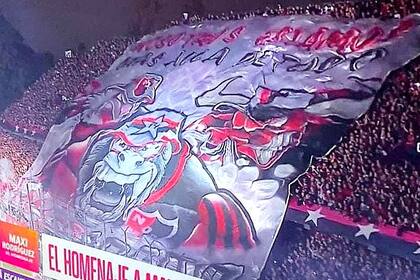 La bandera narco que se exhibió en la tribuna de Newell's