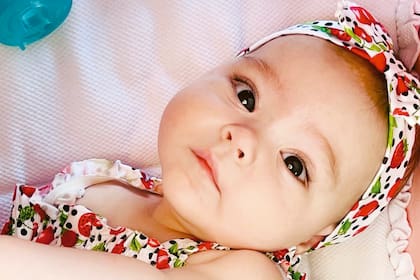 La beba hoy, a los seis meses.