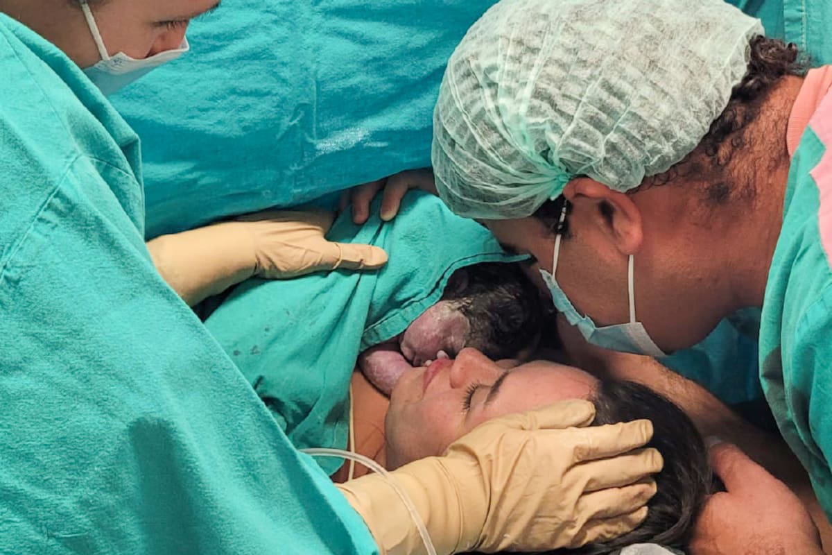La beba nació el domingo pasado en el Hospital Garrahan, 10 semanas después de haber sido intervenida dentro del útero