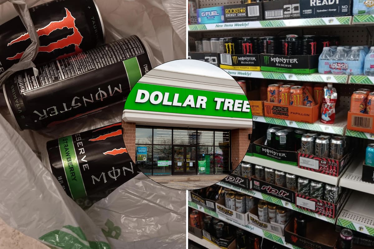La bebida energizante Monster es más barata en Dollar Tree que en supermercados como Walmart y portales como Amazon