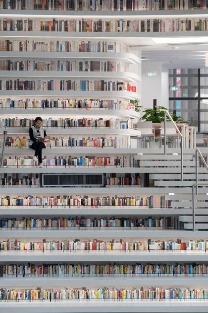 La biblioteca de Tianjin, en China